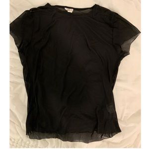 Garage black short sleeve mesh shirt